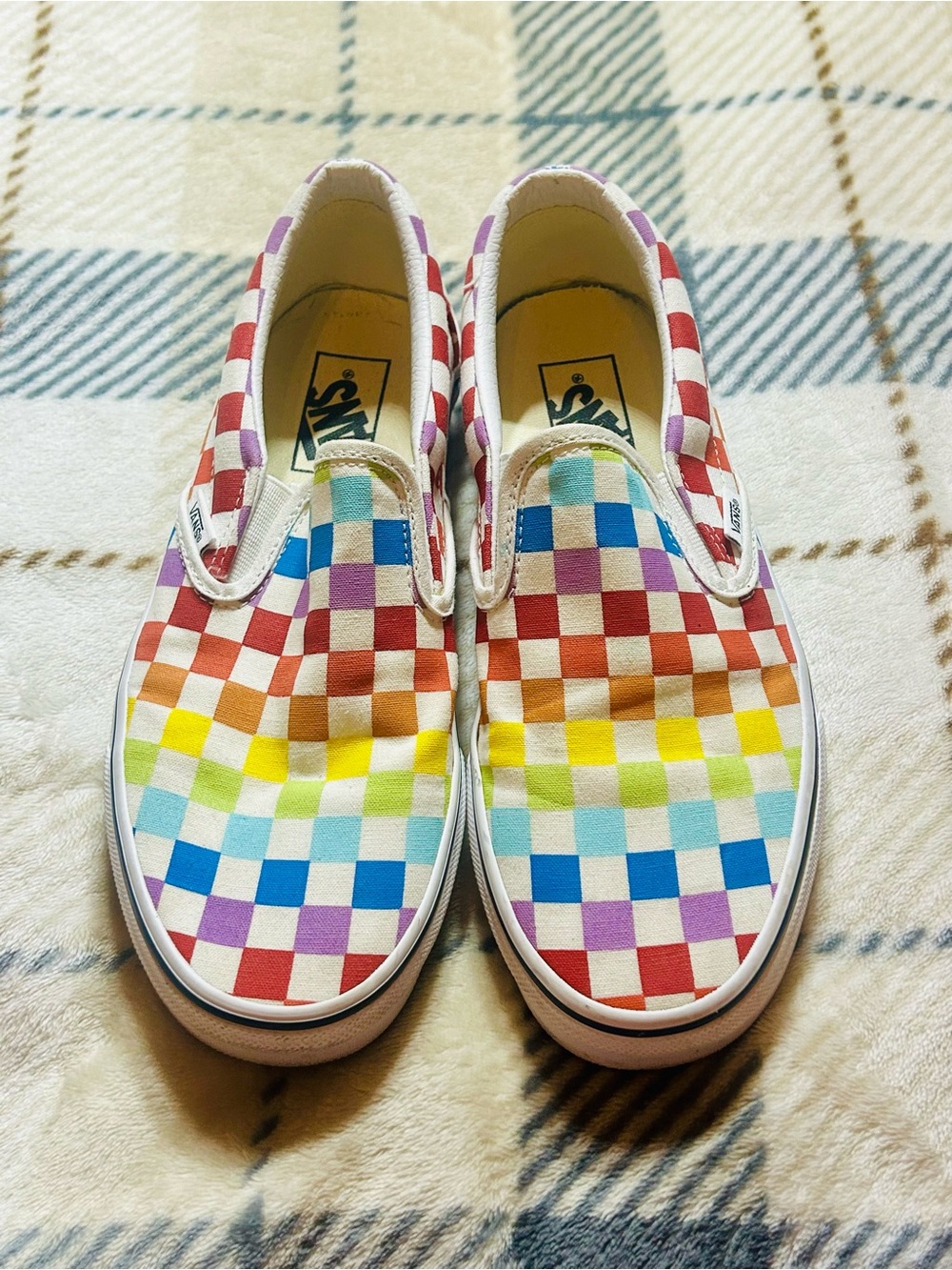 Vans Multicolor Checkerboard Slip-On Sneakers